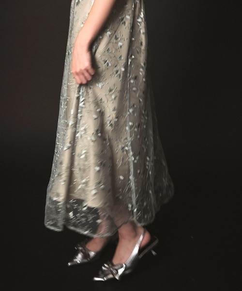 DONOBAN（ドノバン） ドレス 「ANDRESD」organdy sleeve dress Aライン