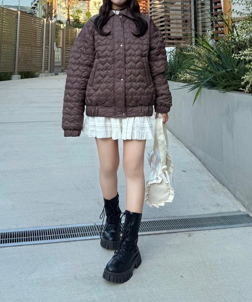 nemne（ネンネ） コート アウター 「Seoup」ハートキルティング