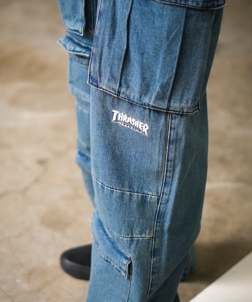 THRASHER（スラッシャー） ワイドパンツ カーゴパンツ DENIM 9P CARGO