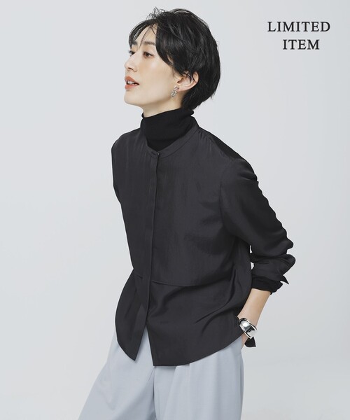 ICB ブラウス シャツ 「WEB限定・洗える」シルキーツイル