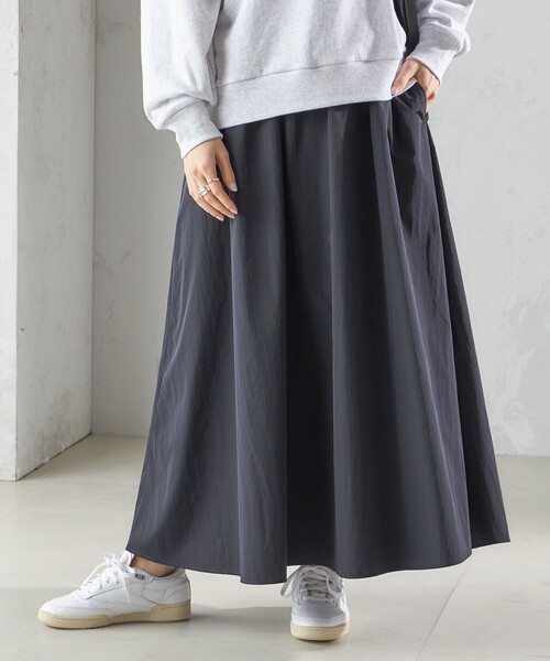 スカート minta SHIPS｜<洗濯機可能>LIMONTA EAST ビンテージ タフタ ギャザー