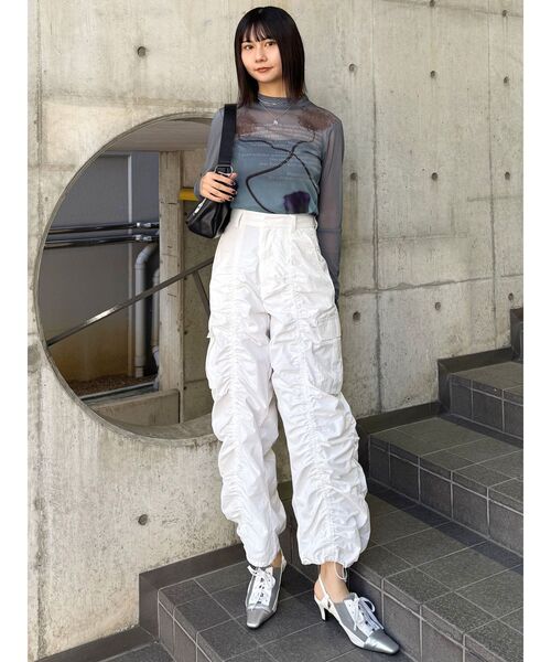 MURUA（ムルーア） パンツ シャーリングカーゴパンツ「セットアップ
