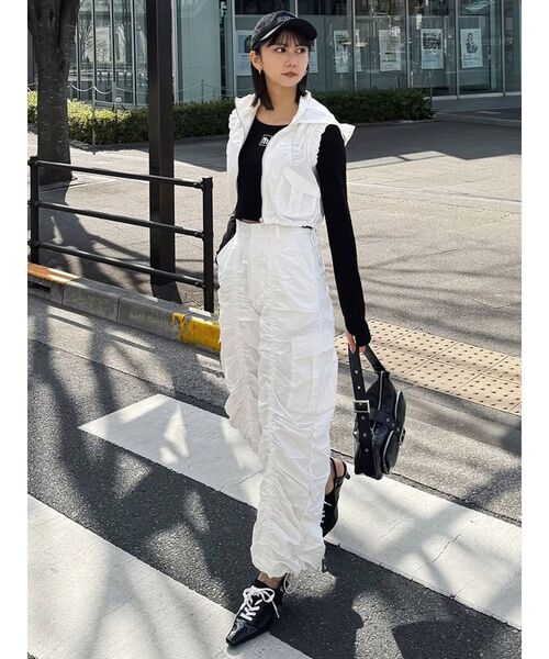 MURUA（ムルーア） パンツ シャーリングカーゴパンツ「セットアップ