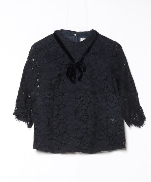 「JILL STUART」 7分袖ブラウス MEDIUM ネイビー レディース