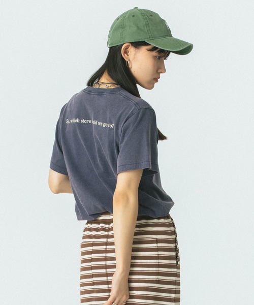 tシャツ H-DローズバッドポケットTシャツ レディース ROSE BUD tシャツ 「WEB・一部店舗限定」フロントロゴTシャツ