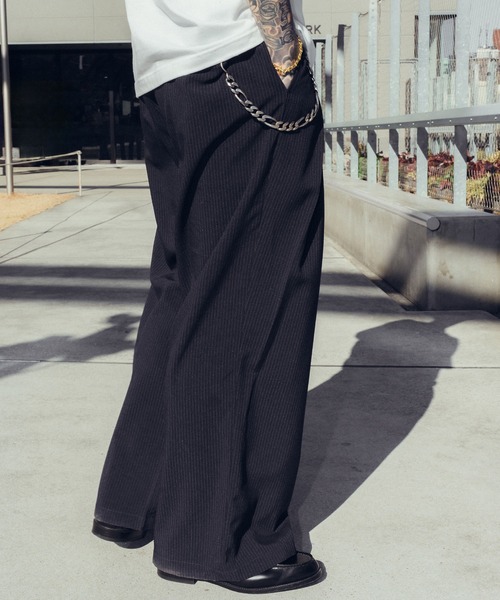 Subciety スラックス Cross tuck slacks メンズ レディース