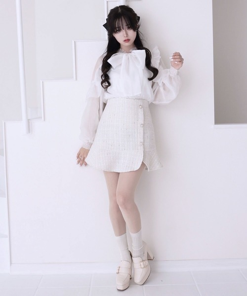 「TITTY&CO.」 フレアミニスカート SMALL ピンク系その他 レディース_画像4