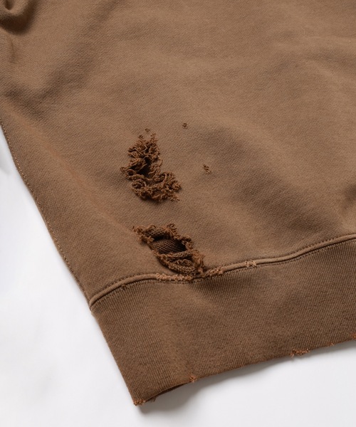 JieDa（ジエダ） パーカー DAMAGE PATCH ZIP HOODIE メンズ レディース