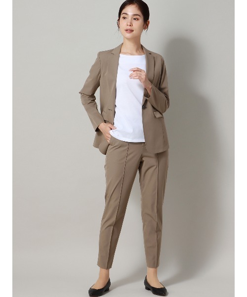 Ribbon check mini pants color brown