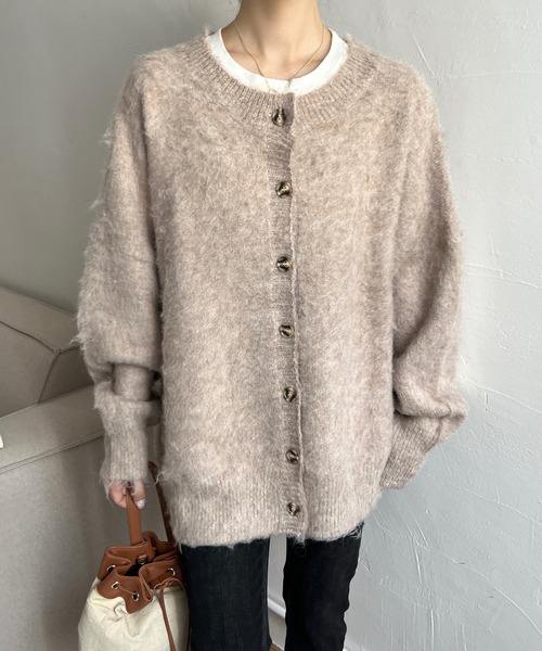 「Doula Doula」 ニットカーディガン FREE モカ レディース_画像2