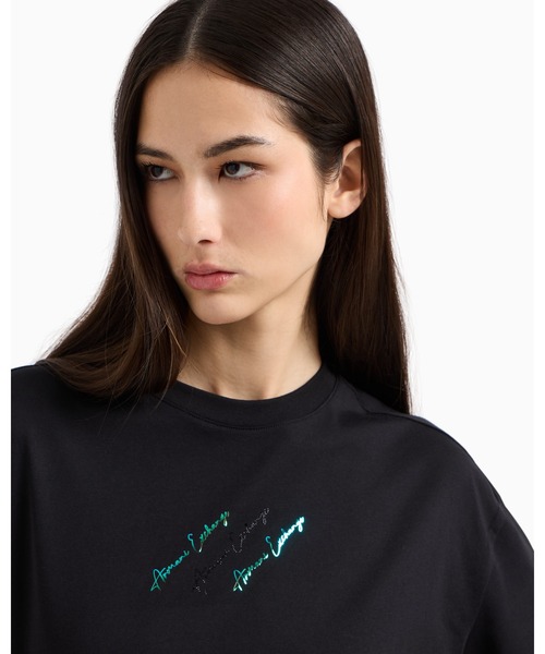 A/X Armani Exchange* ロゴ ワンピース クルーネック 半袖 ARMANI EXCHANGE ワンピース 「A|X アルマーニ エクスチェンジ