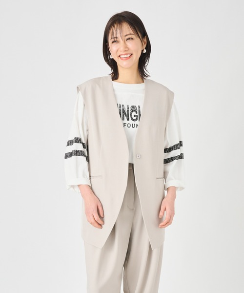 ベスト ジレ ミドルジレ レディース