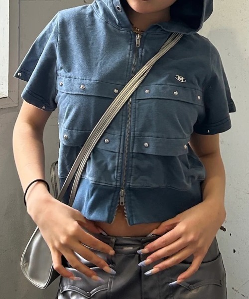 HTH パーカー short sleeve zip hoodie レディース : ZOZOTOWN Yahoo