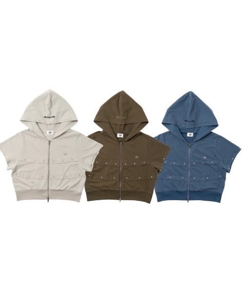 HTH パーカー short sleeve zip hoodie レディース : ZOZOTOWN Yahoo