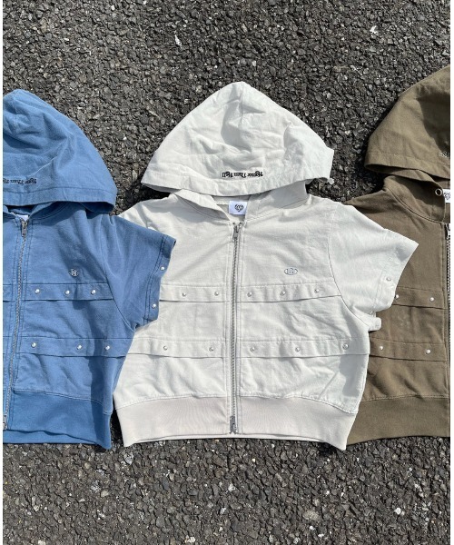 HTH パーカー short sleeve zip hoodie レディース : ZOZOTOWN Yahoo