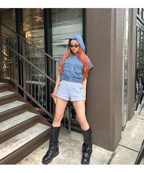 HTH パーカー short sleeve zip hoodie レディース : ZOZOTOWN Yahoo