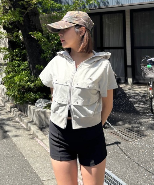 HTH パーカー short sleeve zip hoodie レディース : ZOZOTOWN Yahoo