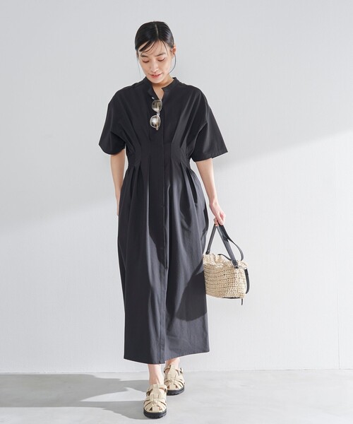 RONEL ワンピース 半袖 「追加2」タックフレアワンピース : ZOZOTOWN