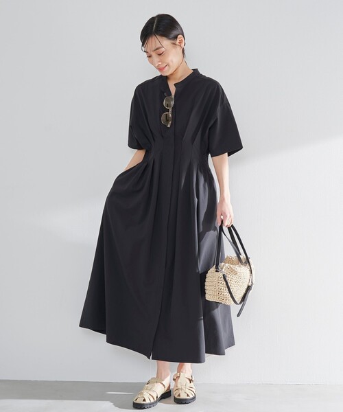 RONEL ワンピース 半袖 「追加2」タックフレアワンピース : ZOZOTOWN