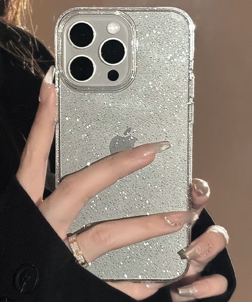 c.u.l スマホケース クリア グリッターラメ iPhoneカバー iphoneケース