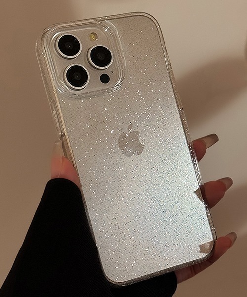c.u.l スマホケース クリア グリッターラメ iPhoneカバー iphoneケース