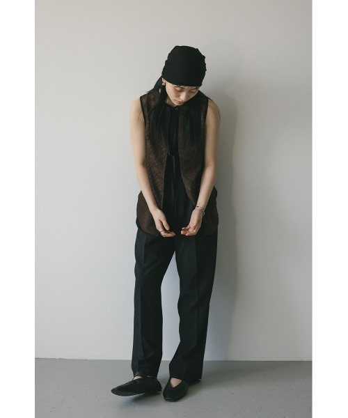 タンクトップ ノースリーブ リボンレースステッチタンクトップ レディース STYLEMIXER タンクトップ ノースリーブ 2WAYラティスレース