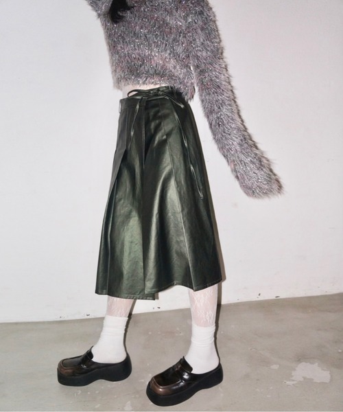 「musubore」 長袖ニット FREE シルバー レディース_画像3