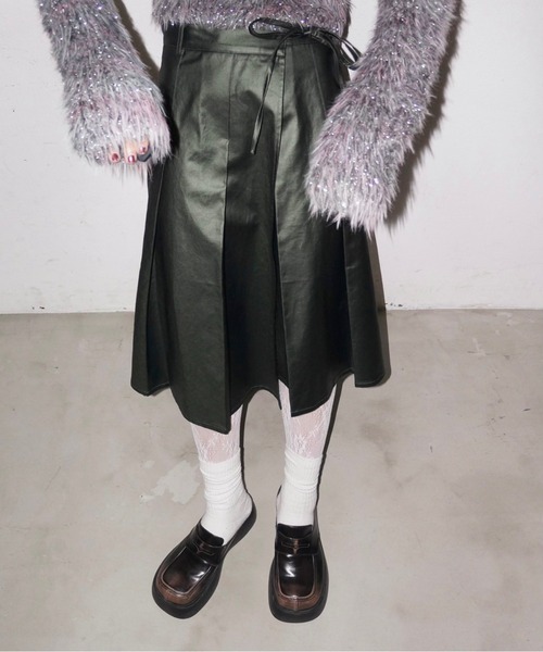 「musubore」 長袖ニット FREE シルバー レディース_画像4