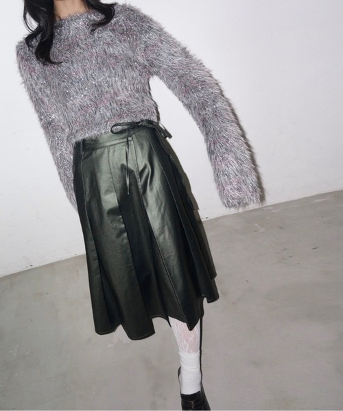 「musubore」 長袖ニット FREE シルバー レディース_画像5