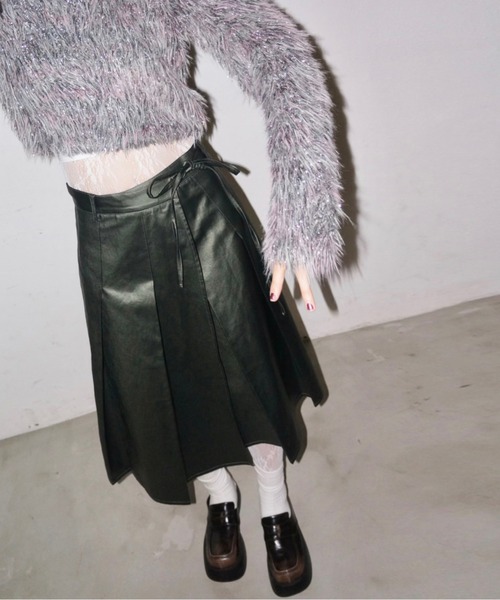 「musubore」 長袖ニット FREE シルバー レディース_画像6