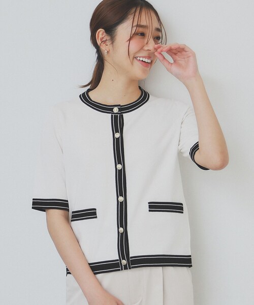 PRISTINE ルームウェア オーガニックコットンクルーネックカーディガン M URBAN RESEARCH DOORS｜オーガニックコットンクルーネック