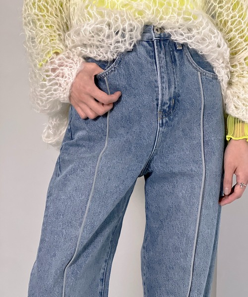 [chuclla] обработка Denim брюки M голубой женский 