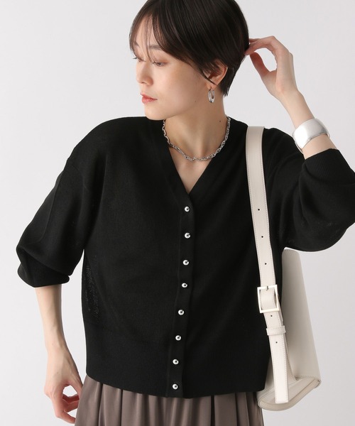 【melt the lady】アンゴラショートカーディガン　BLACK melt the lady】アンゴラショートカーディガン BLACK