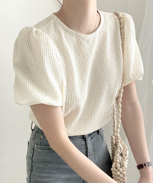 ホワイト パフスリーブ Tシャツ パフスリーブ Tシャツ（Tシャツ／カットソー）｜SLOBE IENA