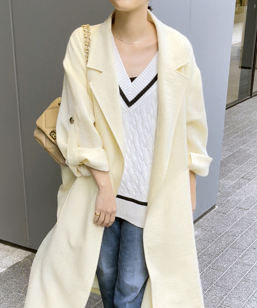 【美品】Spick and Span ベージュダッフルコート ウール混合【36】 美品】Spick and Span ベージュダッフルコート ウール混合【36