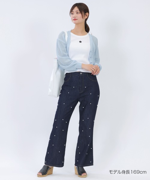 MARY QUANT カーディガン マリークワント mary quant 透かし編み