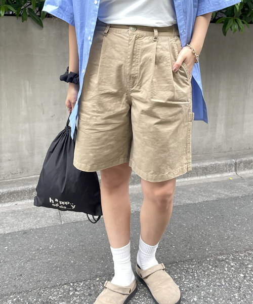 Discoat パンツ 「ユニセックス」コットンチノペインターハーフ