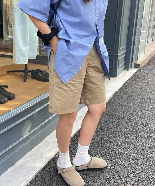 ★DRAW FIT★ ルゴ コットン チノ ハーフ パンツ Discoat パンツ 「ユニセックス」コットンチノペインターハーフ