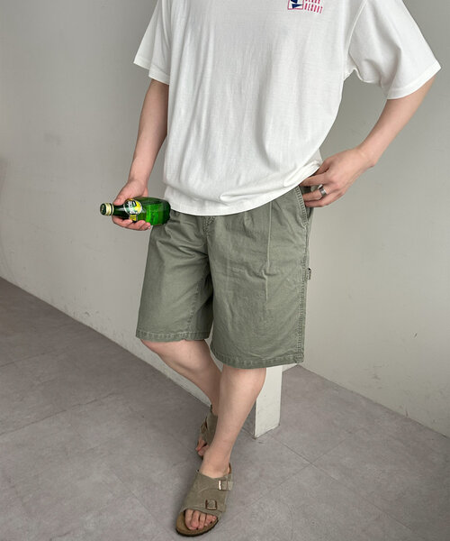 Discoat パンツ 「ユニセックス」コットンチノペインターハーフ