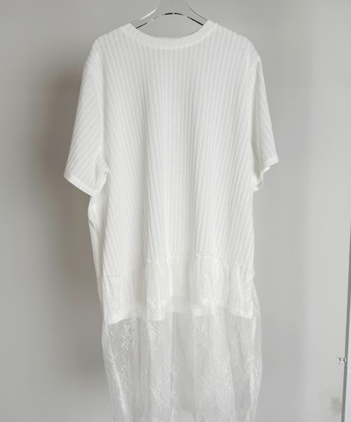 tシャツ 切替レース チュニック 半袖Tシャツ レディース : ZOZOTOWN