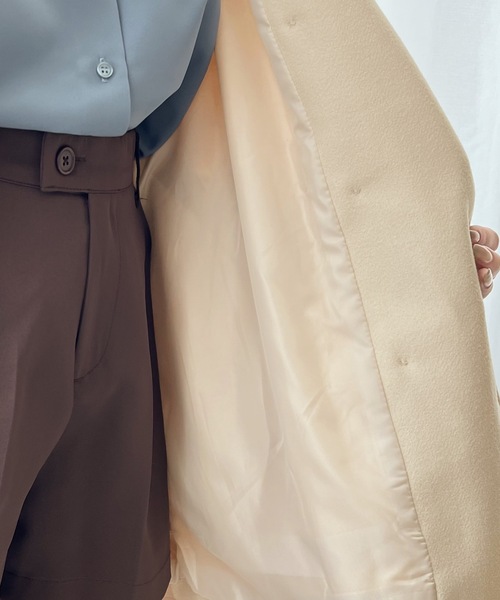 [classicalelf] пальто с отложным воротником MEDIUM Brown женский 