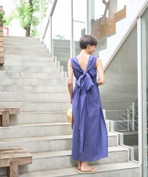 Rouge vif Anna（ルージュヴィフアンナ） ワンピース 麻混3WAYウエスト