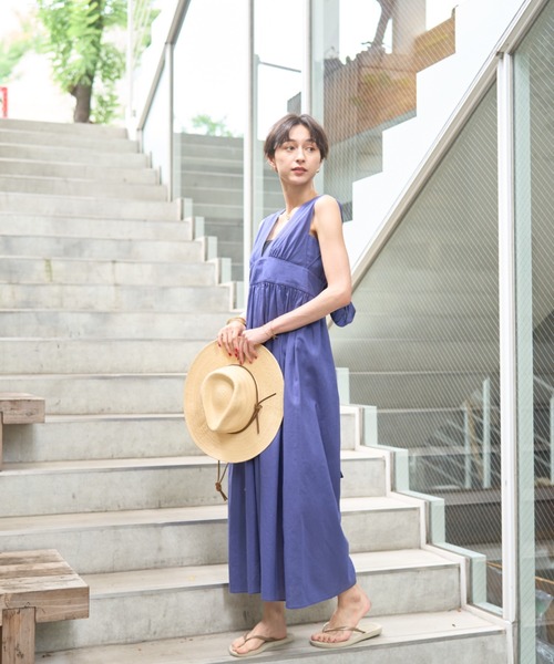 Rouge vif Anna（ルージュヴィフアンナ） ワンピース 麻混3WAYウエスト