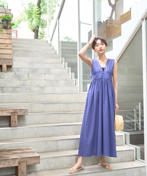 Rouge vif Anna（ルージュヴィフアンナ） ワンピース 麻混3WAYウエスト