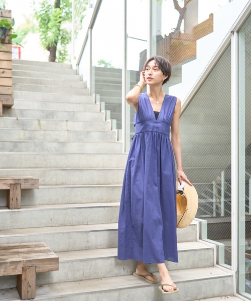 Rouge vif Anna（ルージュヴィフアンナ） ワンピース 麻混3WAYウエスト