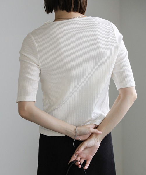 「select MOCA」 半袖カットソー MEDIUM ブラック レディース