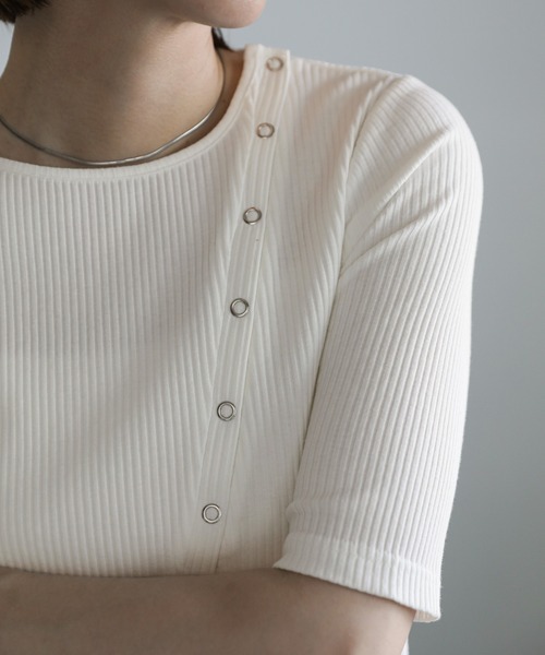 「select MOCA」 半袖カットソー MEDIUM ブラック レディース