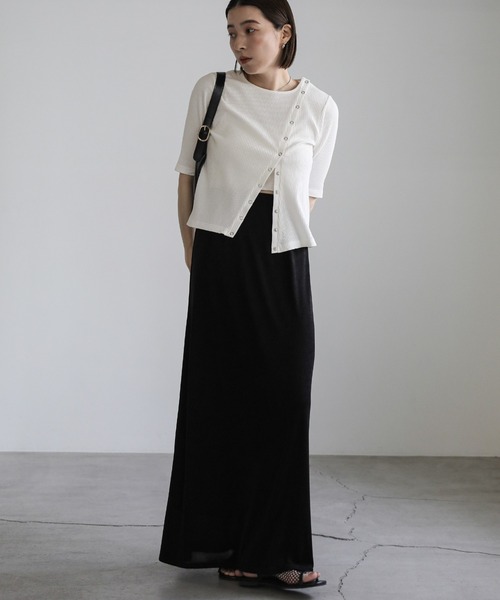 「select MOCA」 半袖カットソー MEDIUM ブラック レディース