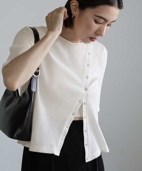 「select MOCA」 半袖カットソー MEDIUM ブラック レディース