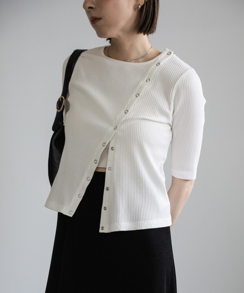 「select MOCA」 半袖カットソー MEDIUM ブラック レディース